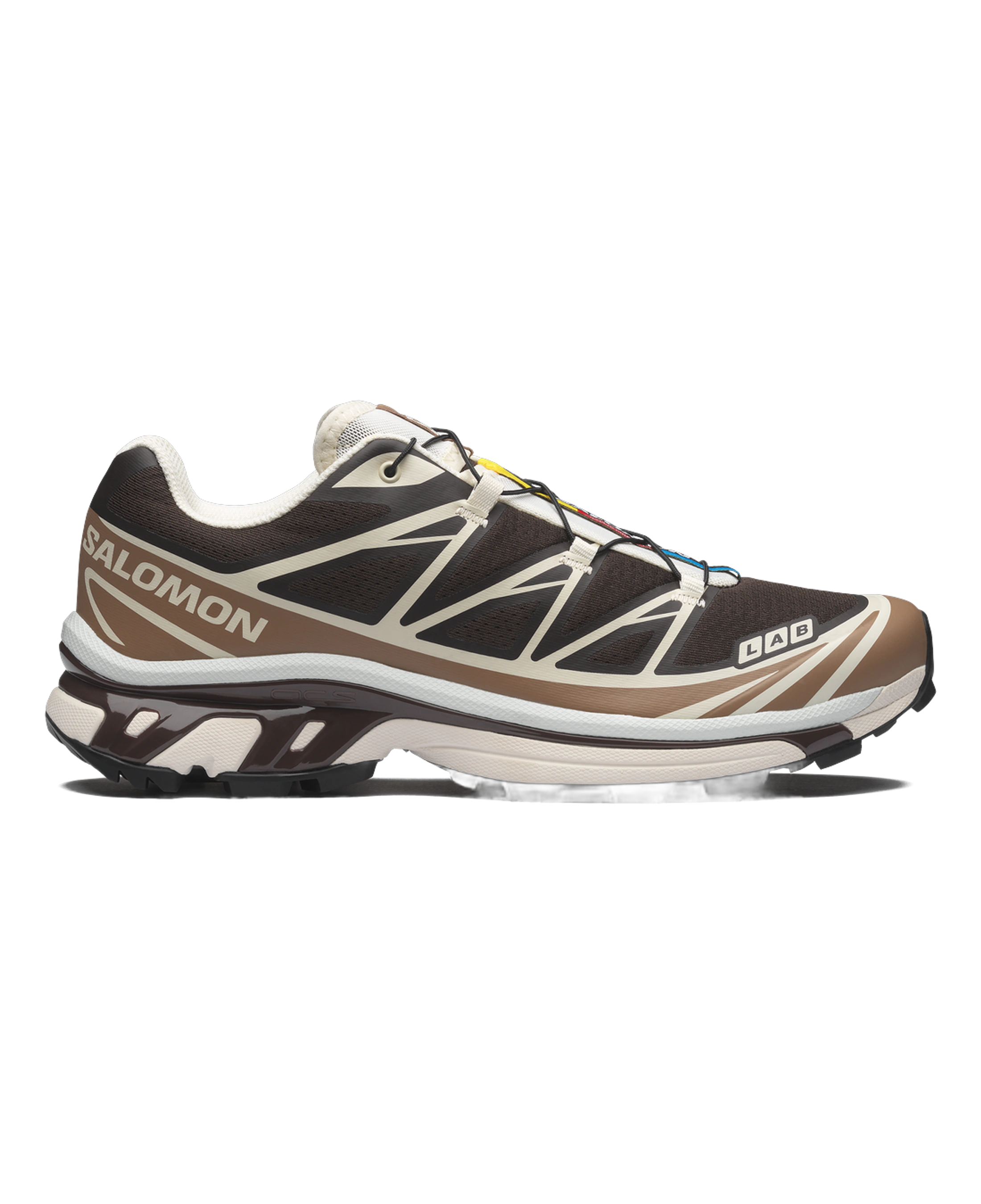 Salomon XT-6 Black Coffee Burro Bitter Chocolate — vista lateral