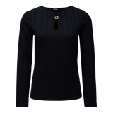 Camiseta SALSA JEANS Punto Acanalado Black