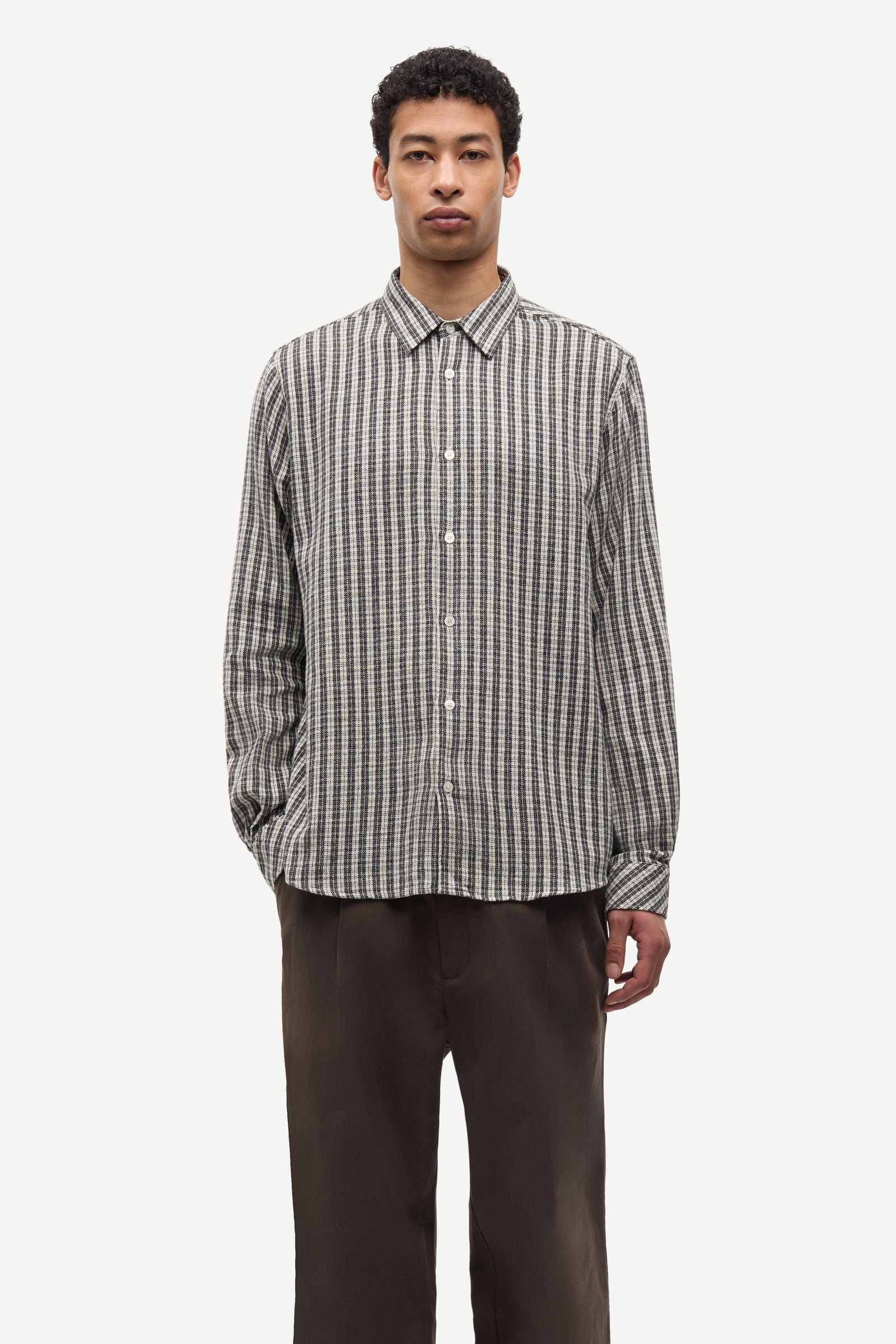 Camisa Saryan X 16194 SAMSØE SAMSØE en Brown Ch. · vista 1