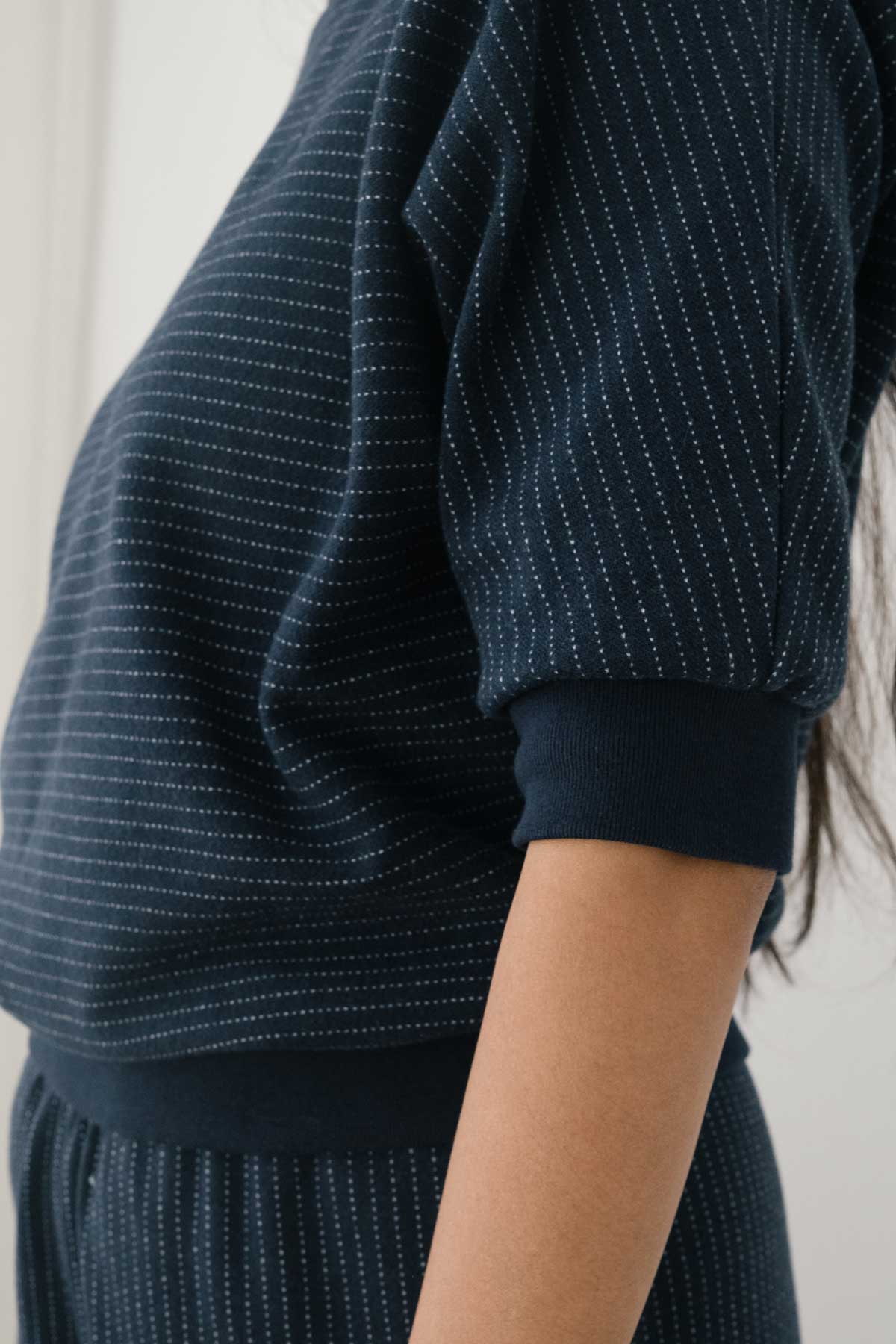Sudadera TWOTHIRDS Faial Diplomatic Navy Stripes - imagen 5