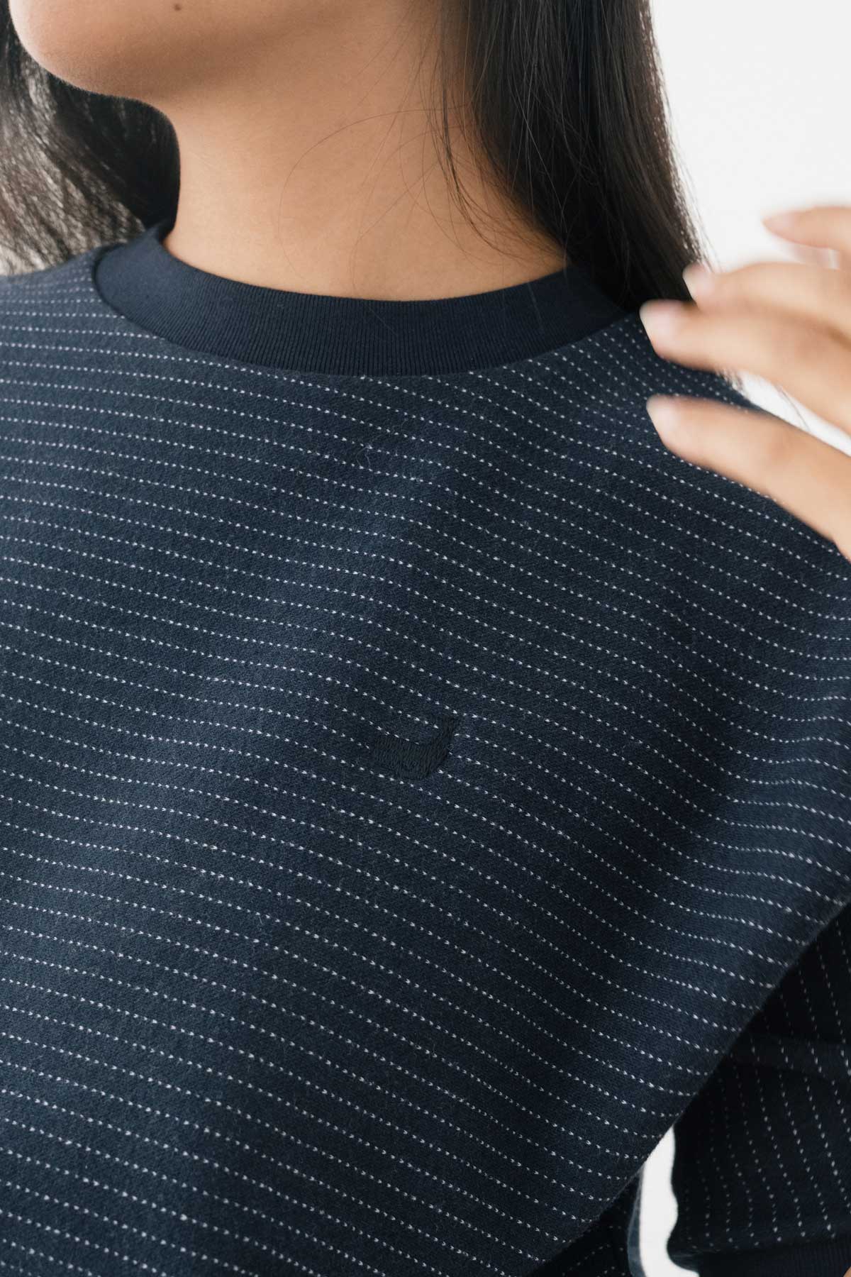 Sudadera TWOTHIRDS Faial Diplomatic Navy Stripes - imagen 6