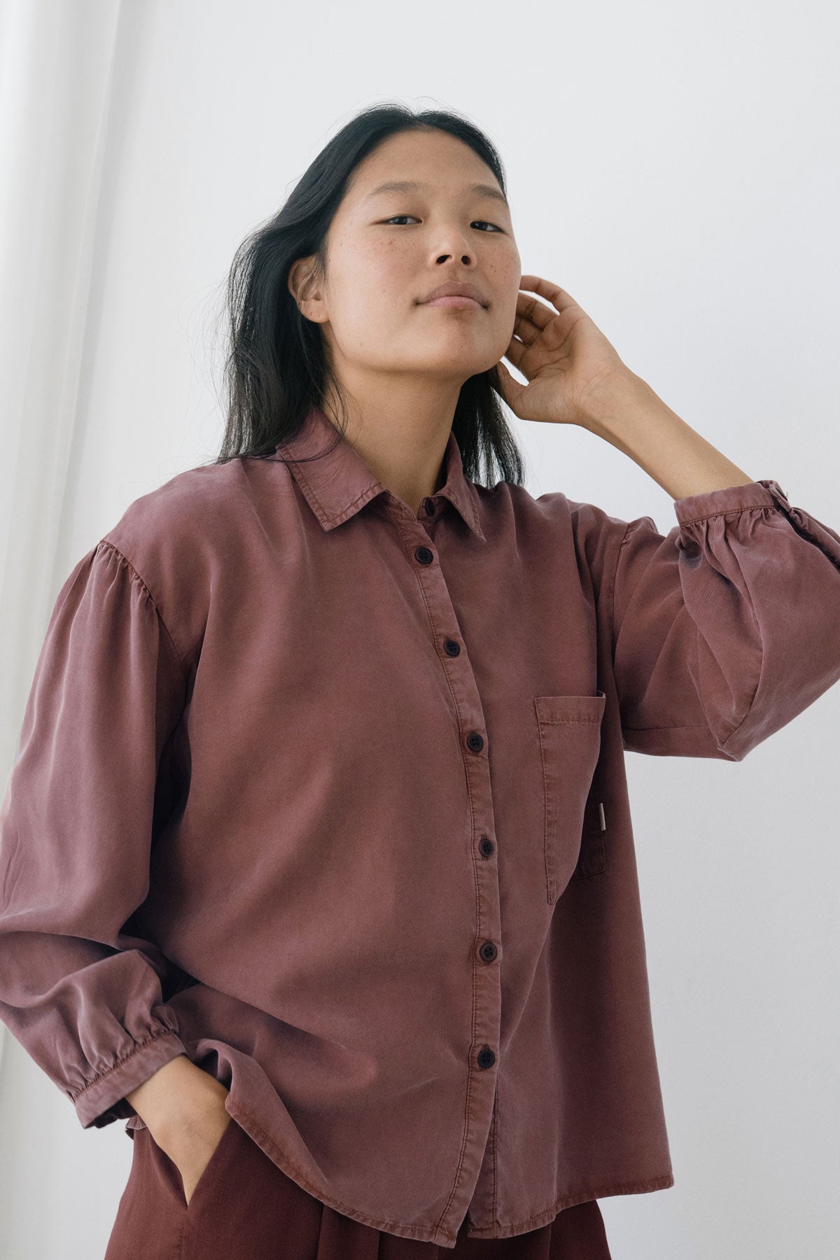 Camisa TWOTHIRDS Recco Wine - imagen 3