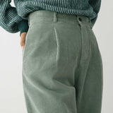 Pantalón TWOTHIRDS Haruku Corduroy Washed Green - imagen 4