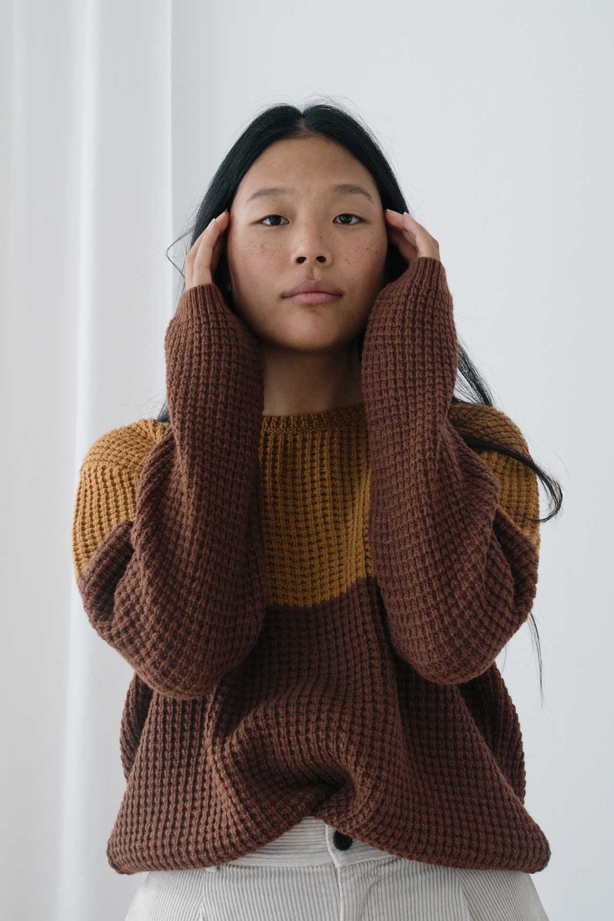 Jersey TWOTHIRDS Teresa Bicolour Terracotta - imagen 6