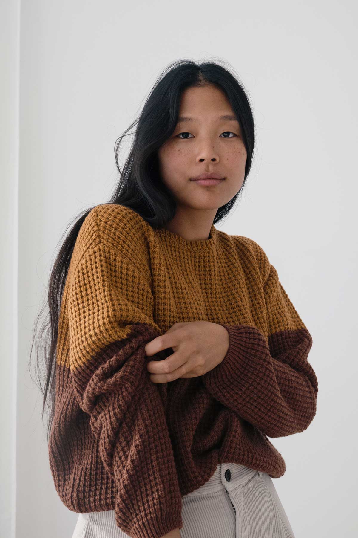 Jersey TWOTHIRDS Teresa Bicolour Terracotta - imagen 3