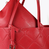 Bolso LOLA CASADEMUNT Shopper Monograma Rombos con Logo Rojo