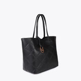 Bolso LOLA CASADEMUNT Shopper Monograma Rombos con Logo Negro