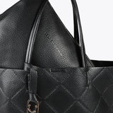 Bolso LOLA CASADEMUNT Shopper Monograma Rombos con Logo Negro