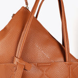 Bolso LOLA CASADEMUNT Shopper Monograma Rombos con Logo Marrón