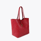 Bolso LOLA CASADEMUNT Shopper Monograma Rombos con Logo Rojo