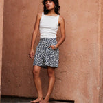 Shorts ICHI Marrakech Aop Total Eclipse Paisley - ECRU