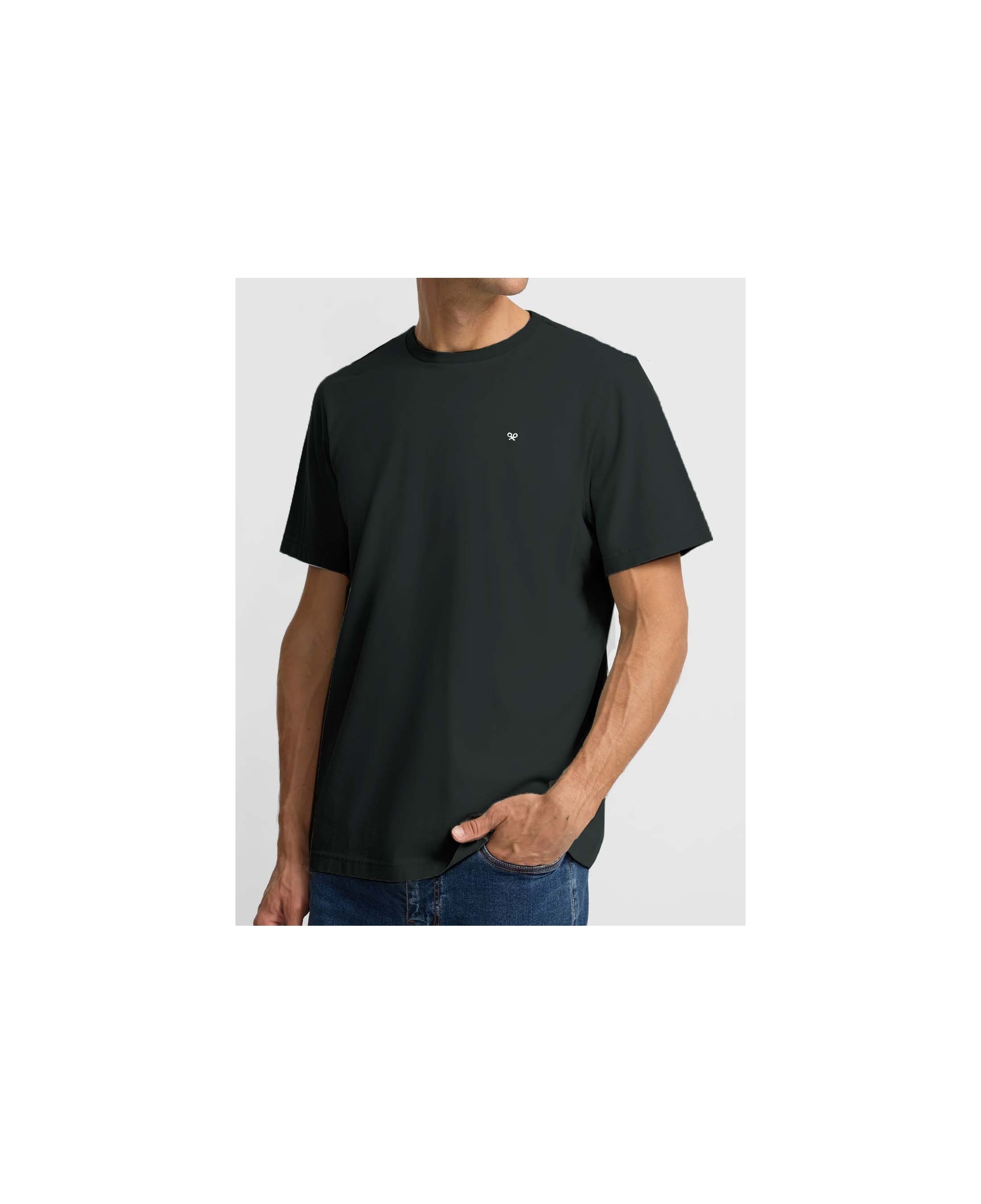 Camiseta Silbon clásica minilogo verde oscuro - frontal