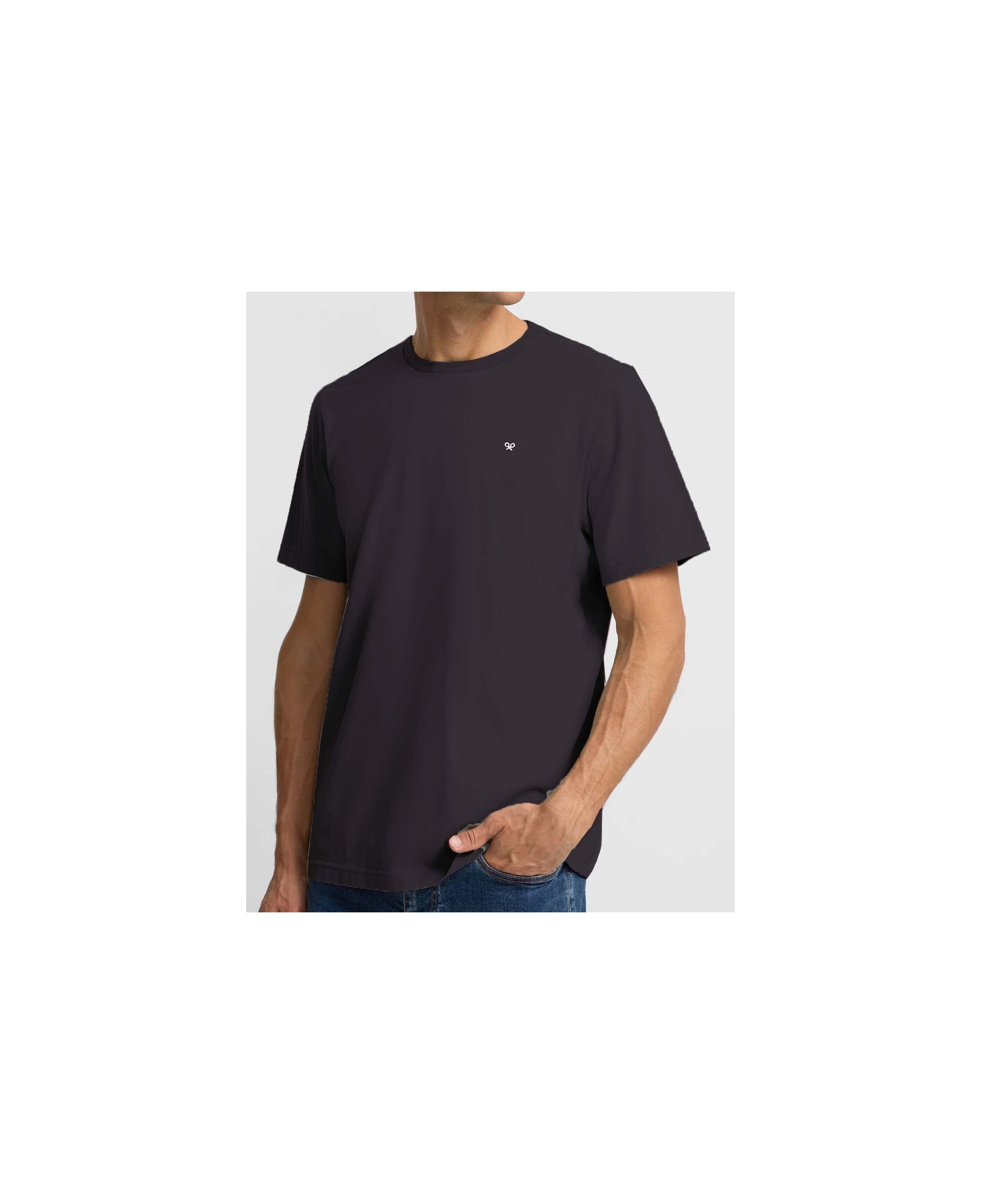 Camiseta Silbon clásica minilogo burdeos - frontal