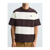 Camiseta Silbon special fit raya ancha burdeos - frontal