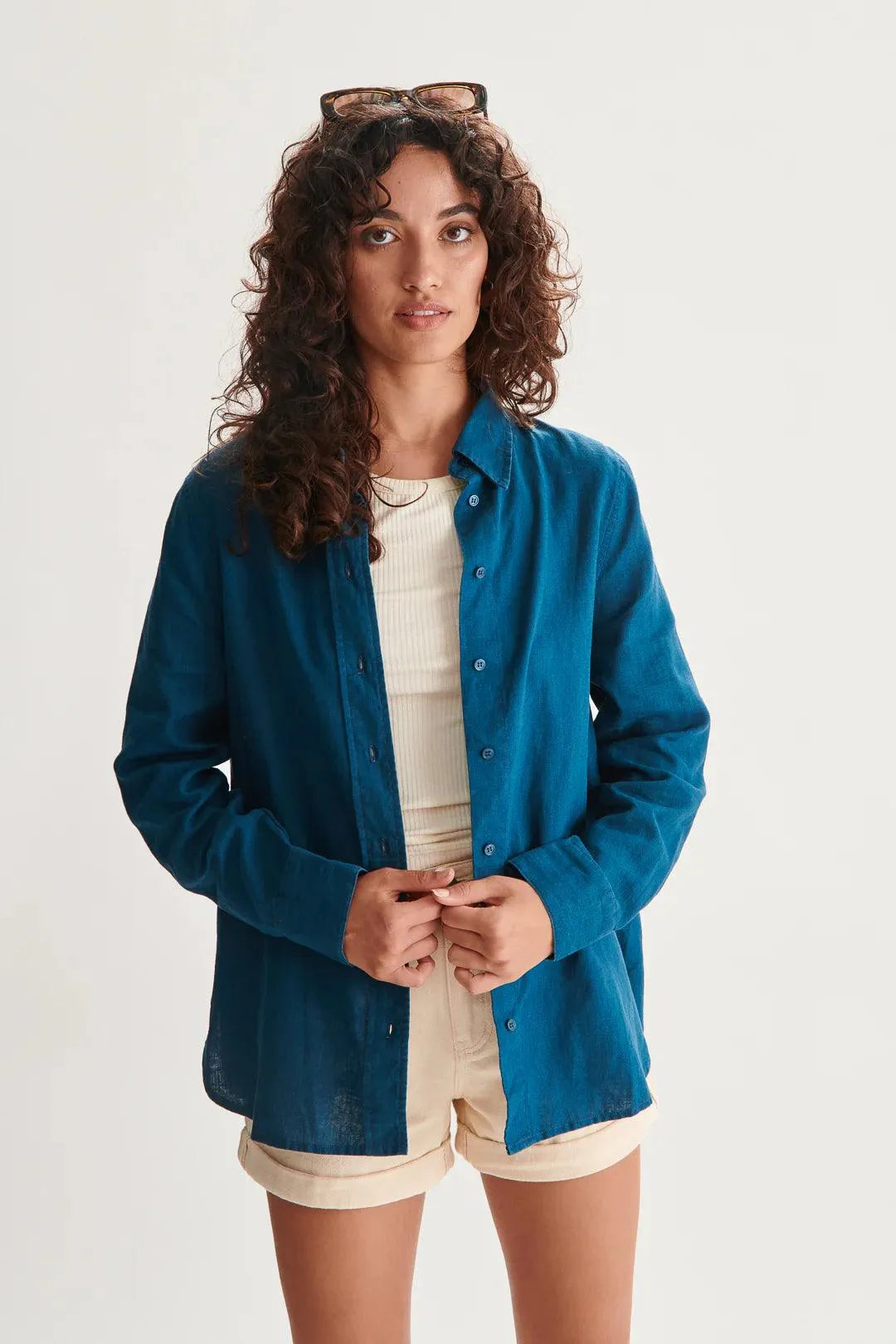 Sobrecamisa 24colours 30399 Petróleo - ECRU