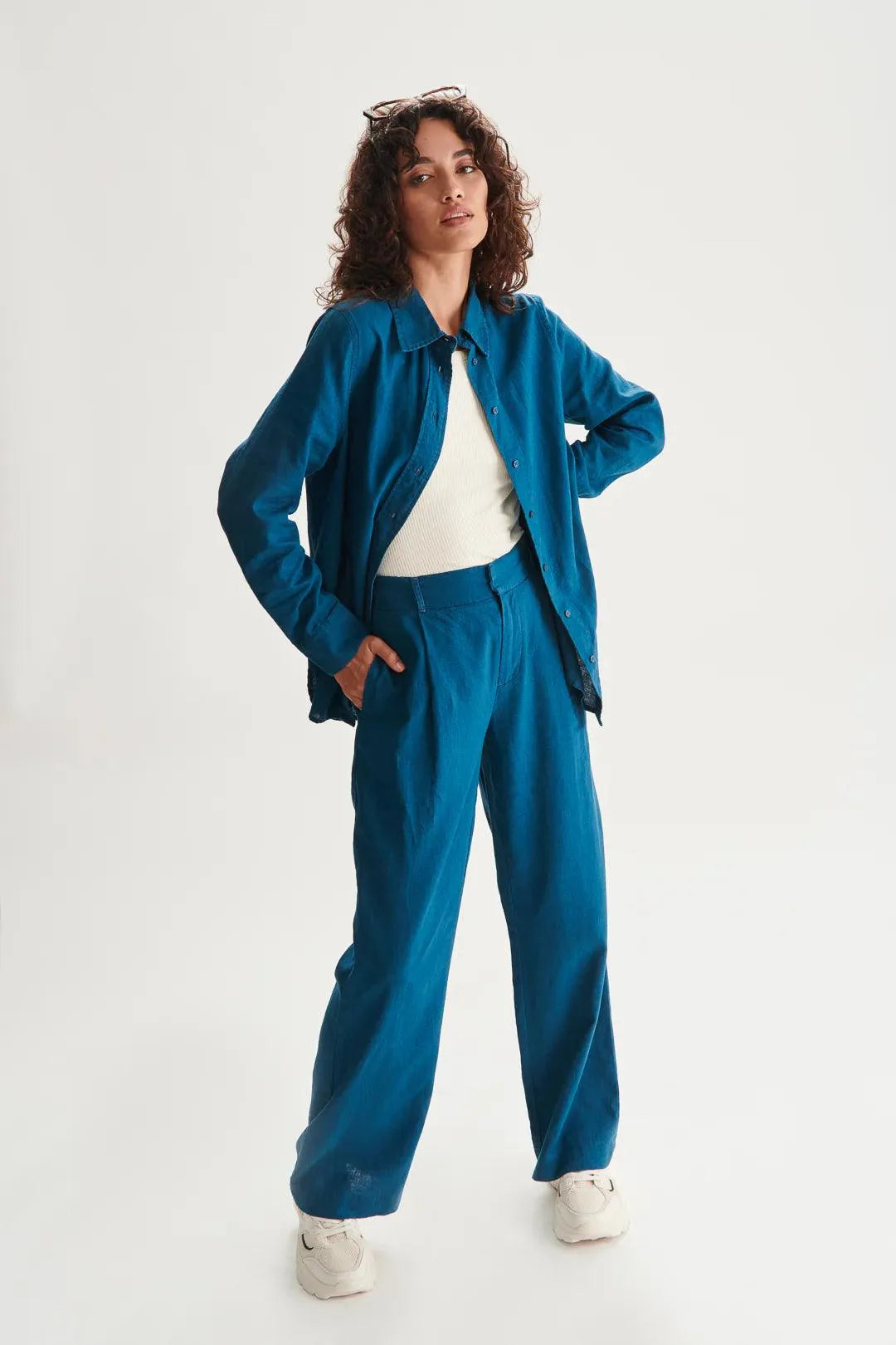 Sobrecamisa 24colours 30399 Petróleo - ECRU