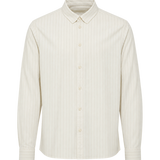Camisa Rayada SOLID Val True Black, flat frontal