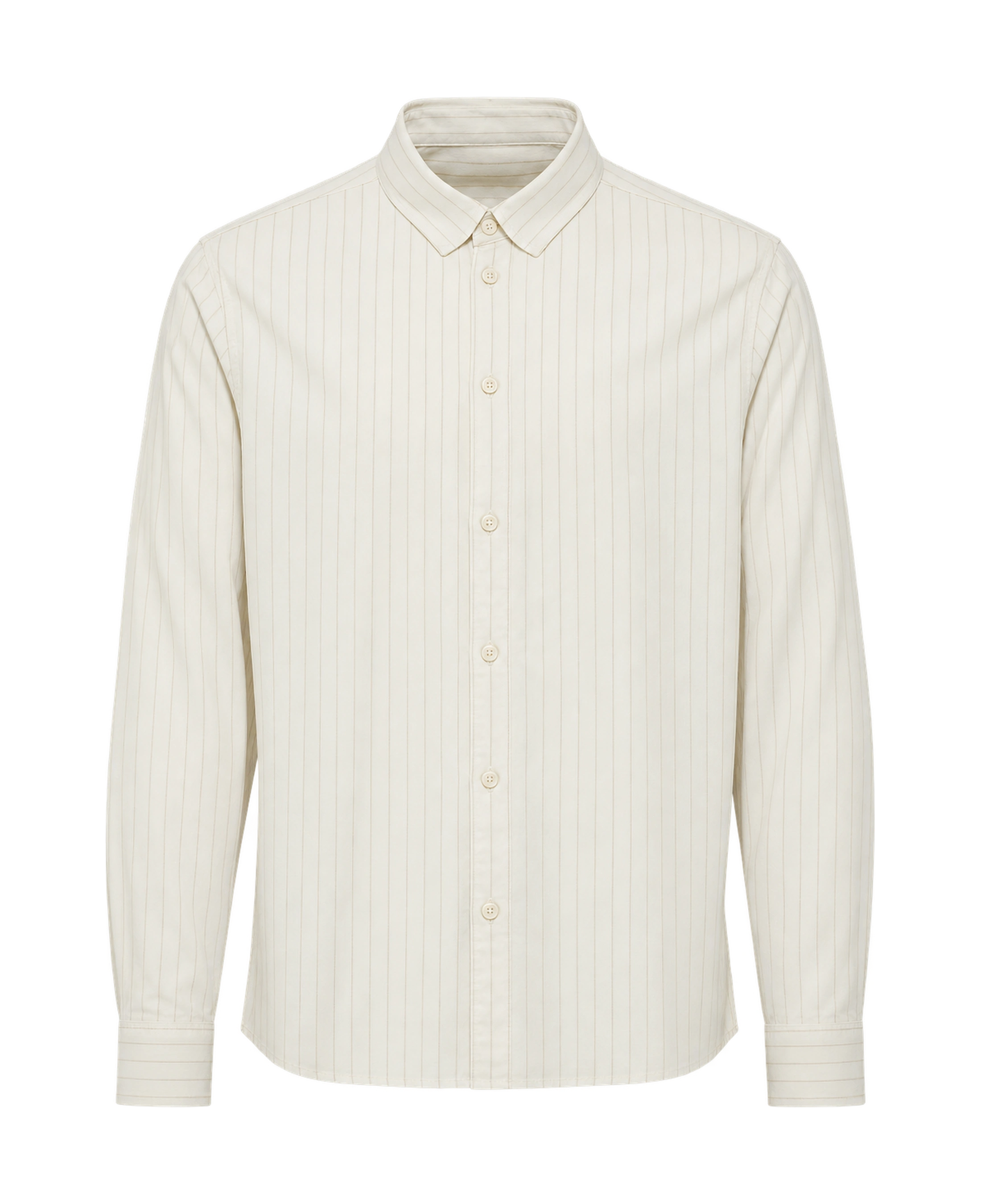 Camisa Rayada SOLID Val True Black, flat frontal