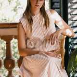 Top THE TINY BIG SISTER Chaleco Lazos a Rayas