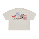 LATITUDE FIRE Crop Stamps Oat T-shirt
