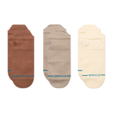 Pack de 3 calcetines STANCE Icon Low Tab Brown, vista frontal