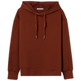 Sudadera con capucha TIFFOSI Kelly naranja óxido — flat frontal con fondo transparente