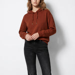 Sudadera con capucha TIFFOSI Kelly naranja óxido — vista frontal alternativa con modelo