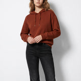 Sudadera con capucha TIFFOSI Kelly naranja óxido — vista frontal alternativa con modelo