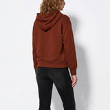 Sudadera con capucha TIFFOSI Kelly naranja óxido — espalda con modelo