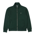 Sudadera con cremallera EDMMOND STUDIOS Duck Zip Plain Dark Green — vista frontal, fondo transparente