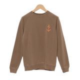 Sudadera Cunha Coca Orange Logo - ECRU