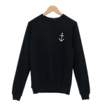 Sudadera Cunha Dark Navy Ecru Logo - ECRU