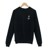 Sudadera Cunha Dark Navy Ecru Logo - ECRU