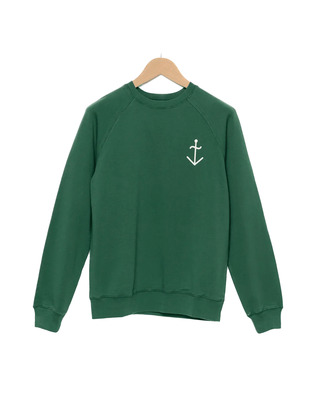 Sudadera Cunha Hunter Green Ecru Logo - ECRU