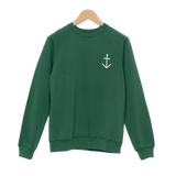 Sudadera Cunha Hunter Green Ecru Logo - ECRU