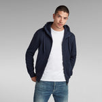 Sudadera de Hombre G-STAR Premium Core Hooded Zip Sartho Blue - ECRU