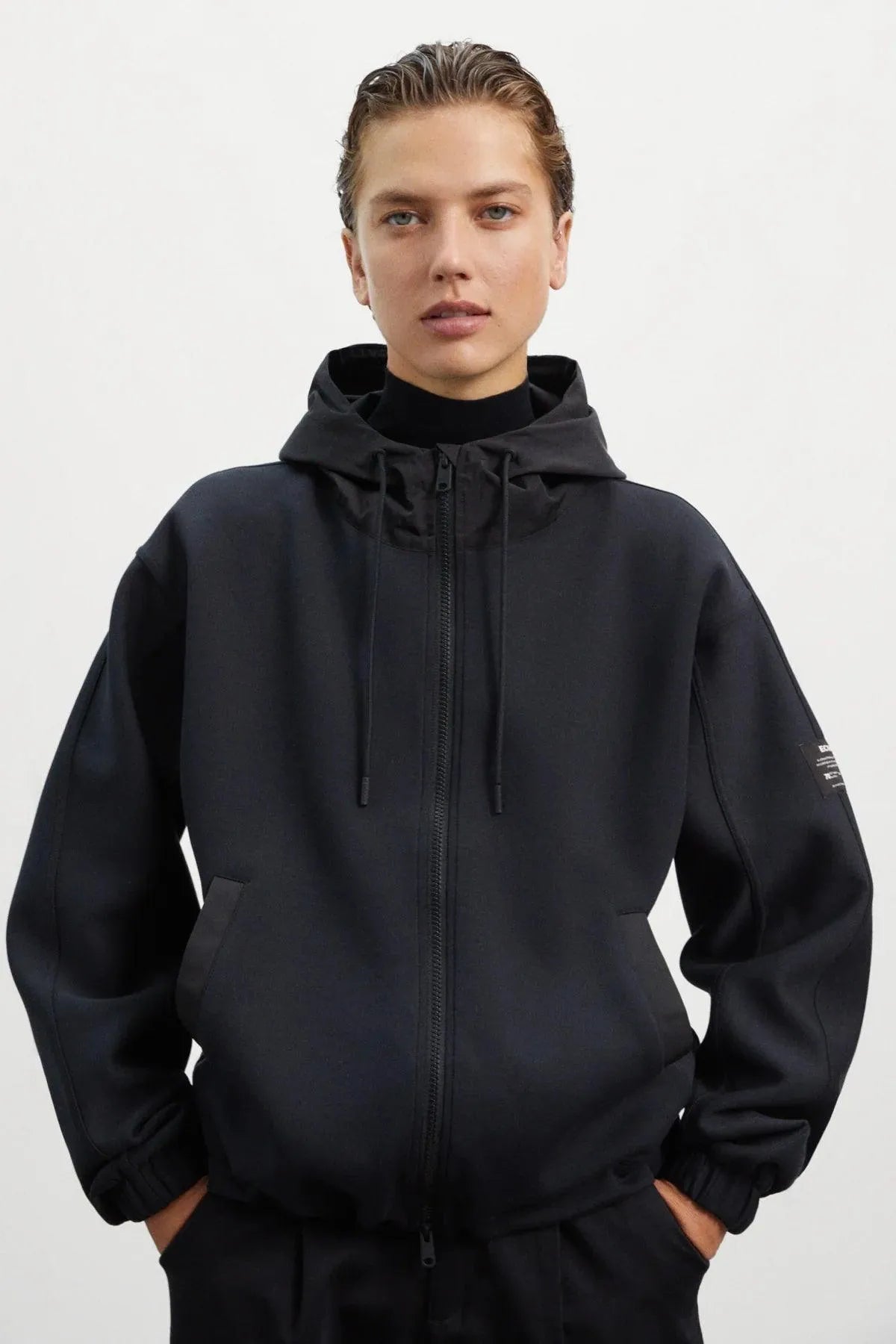 Sudadera Ecoalf Oversize Kamet Black - ECRU