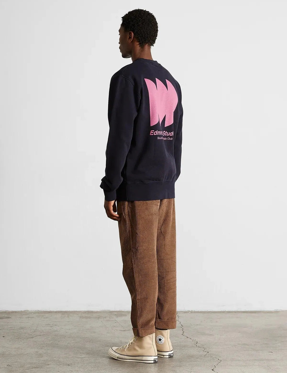 Sudadera Edmmond Studios Radio Club Plain Navy - ECRU