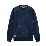 Sudadera El Pulpo All Over Azul Marino - ECRU