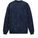 Sudadera El Pulpo All Over Azul Marino - ECRU