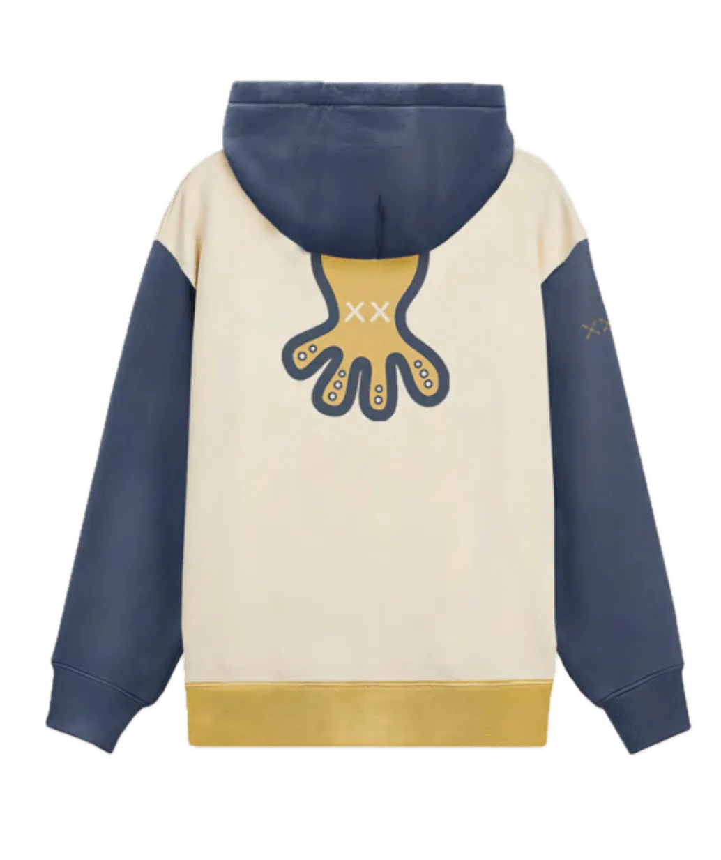 Sudadera El Pulpo Colour Block Logo Blanco Roto - ECRU