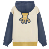 Sudadera El Pulpo Colour Block Logo Blanco Roto - ECRU