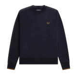 Sudadera Fred Perry con Cuello Redondo M7535 Azul Marino - ECRU