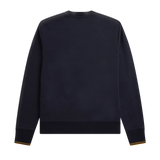 Sudadera Fred Perry con Cuello Redondo M7535 Azul Marino - ECRU