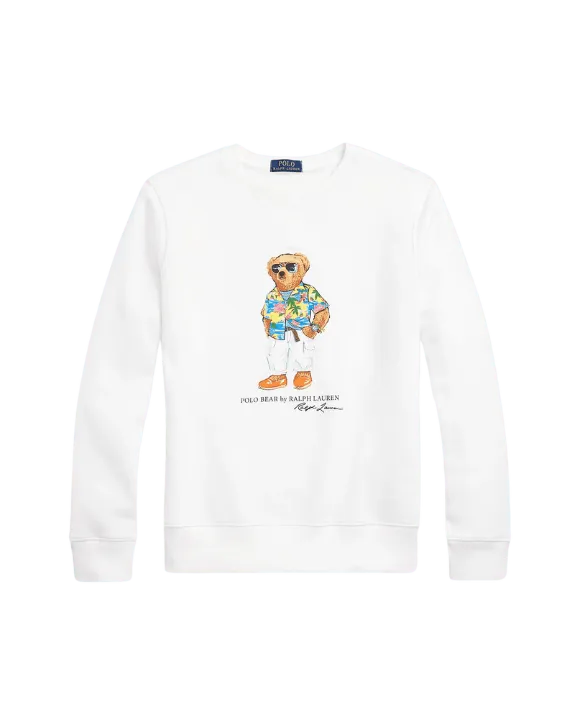 Sudadera Polo Ralph Lauren de Felpa con Polo Bear - ECRU