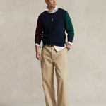 Sudadera Polo Ralph Lauren de punto doble multicolor - ECRU