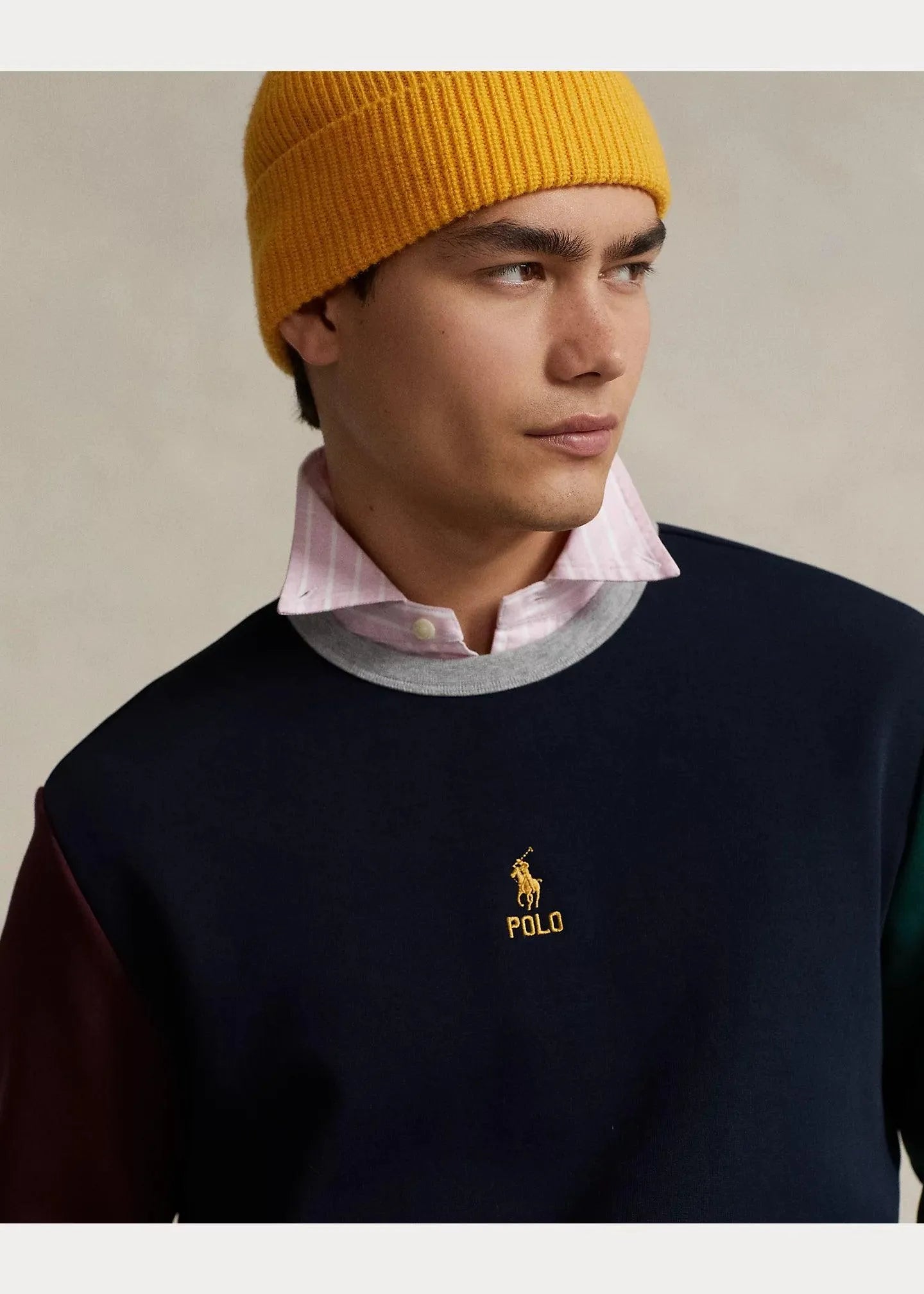 Sudadera Polo Ralph Lauren de punto doble multicolor - ECRU
