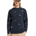 Sudadera Scotch and Soda Regular Fit AOP Embroidery - ECRU