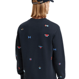Sudadera Scotch and Soda Regular Fit AOP Embroidery - ECRU