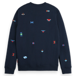 Sudadera Scotch and Soda Regular Fit AOP Embroidery - ECRU
